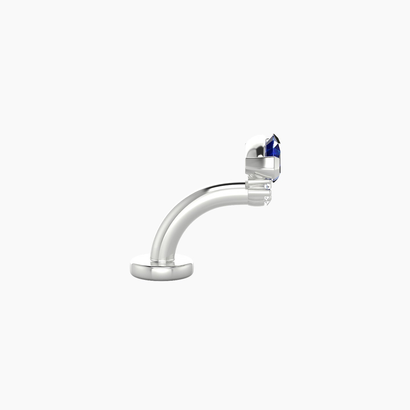 Danu | 18k White Gold 6 mm 7 mm Sapphire & Diamond Floating Navel Piercing
