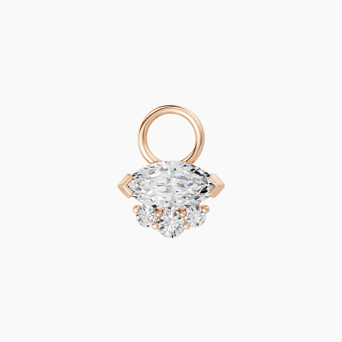 Danu | 18k Rose Gold 7 mm Diamond Charm
