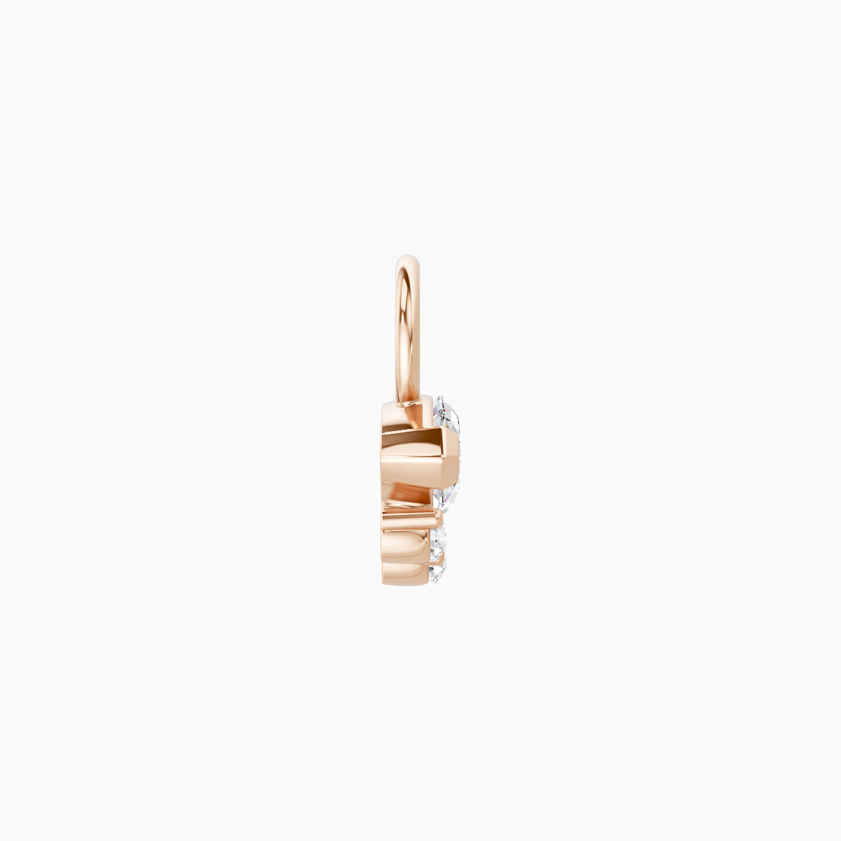 Danu | 18k Rose Gold 7 mm Diamond Charm