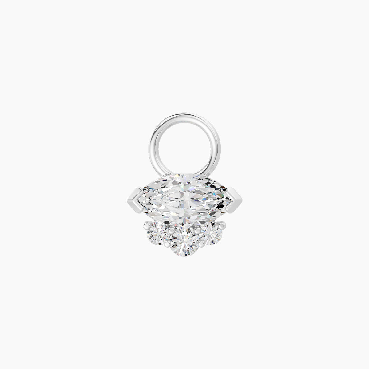 Danu | 18k White Gold 7 mm Diamond Charm