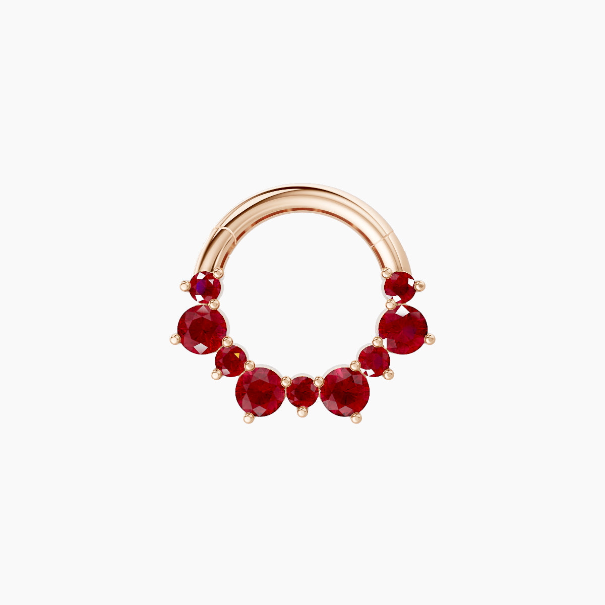 Daphne | 18k Rose Gold 6.5 mm Ruby Daith Piercing