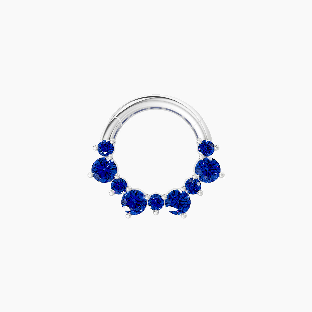 Daphne | 18k White Gold 6.5 mm Sapphire Daith Piercing