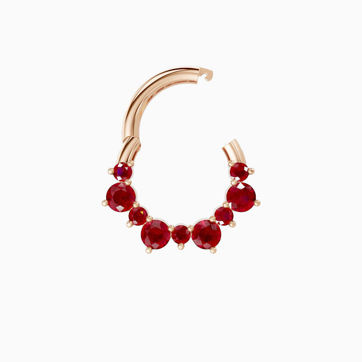 Daphne | 18k Rose Gold 6.5 mm Ruby Septum Piercing