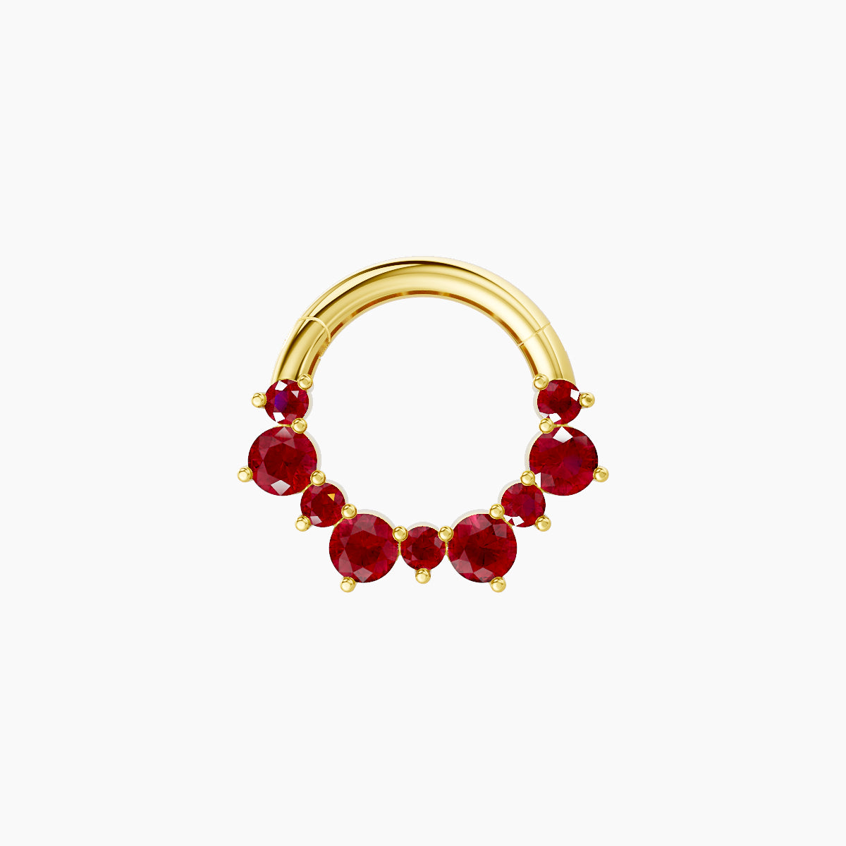 Daphne | 18k Yellow Gold 6.5 mm Ruby Septum Piercing