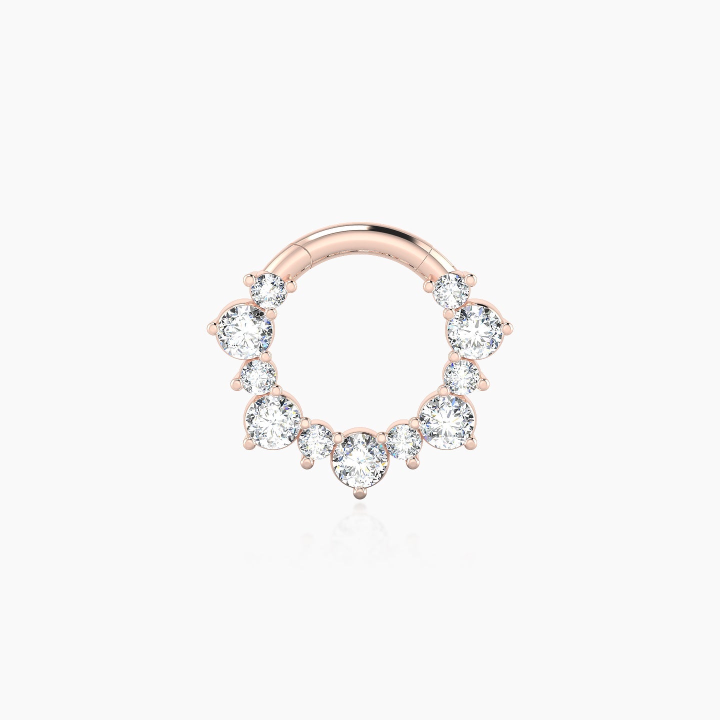 Daphne | 18k Rose Gold 6.5 mm Diamond Septum Piercing