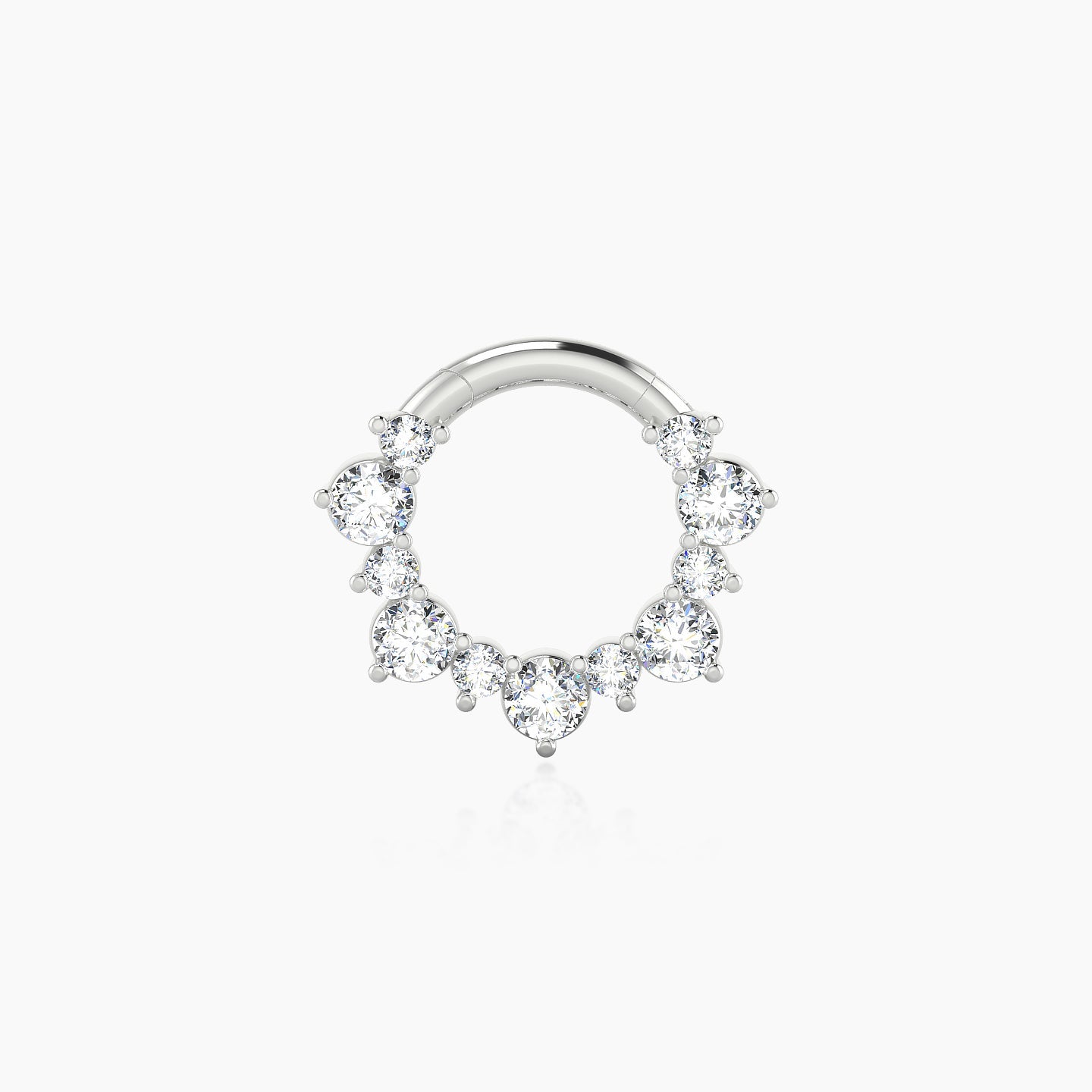 Daphne | 18k White Gold 6.5 mm Diamond Septum Piercing
