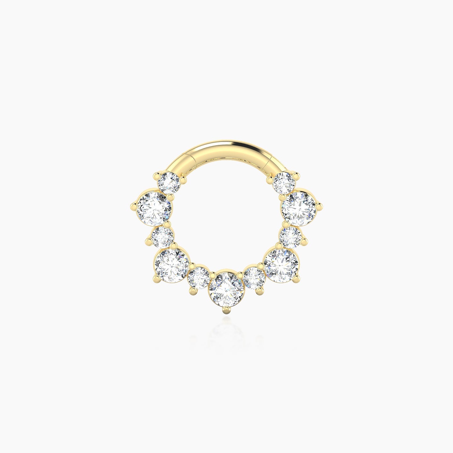 Daphne | 18k Yellow Gold 6.5 mm Diamond Septum Piercing