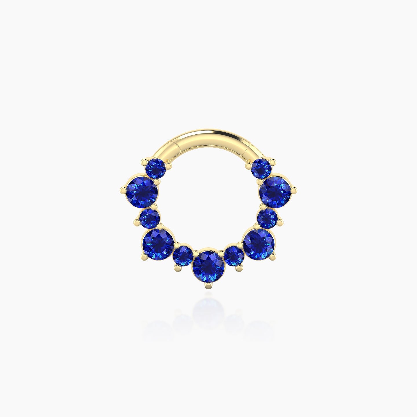 Daphne | 18k Yellow Gold 6.5 mm Sapphire Septum Piercing