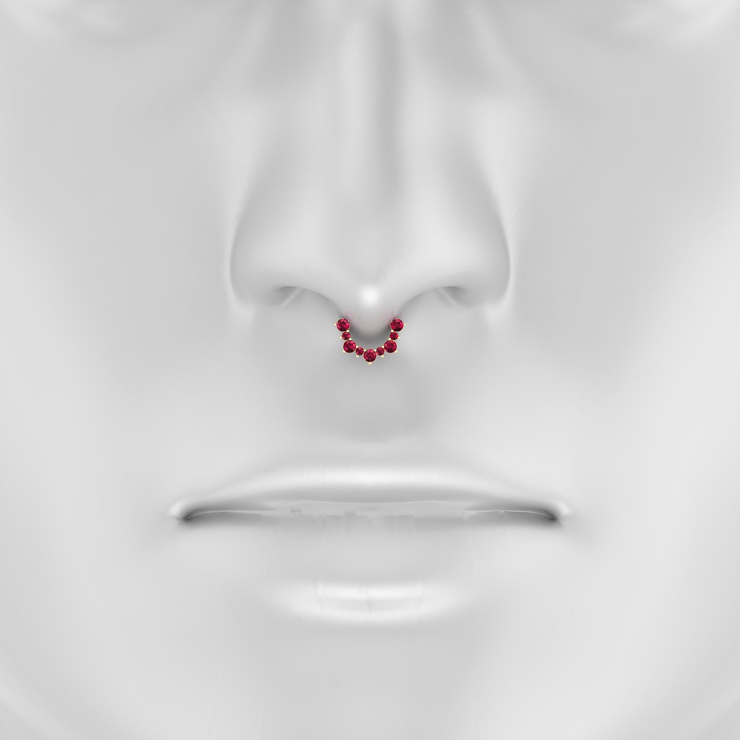 Daphne | 18k Yellow Gold 6.5 mm Ruby Septum Piercing
