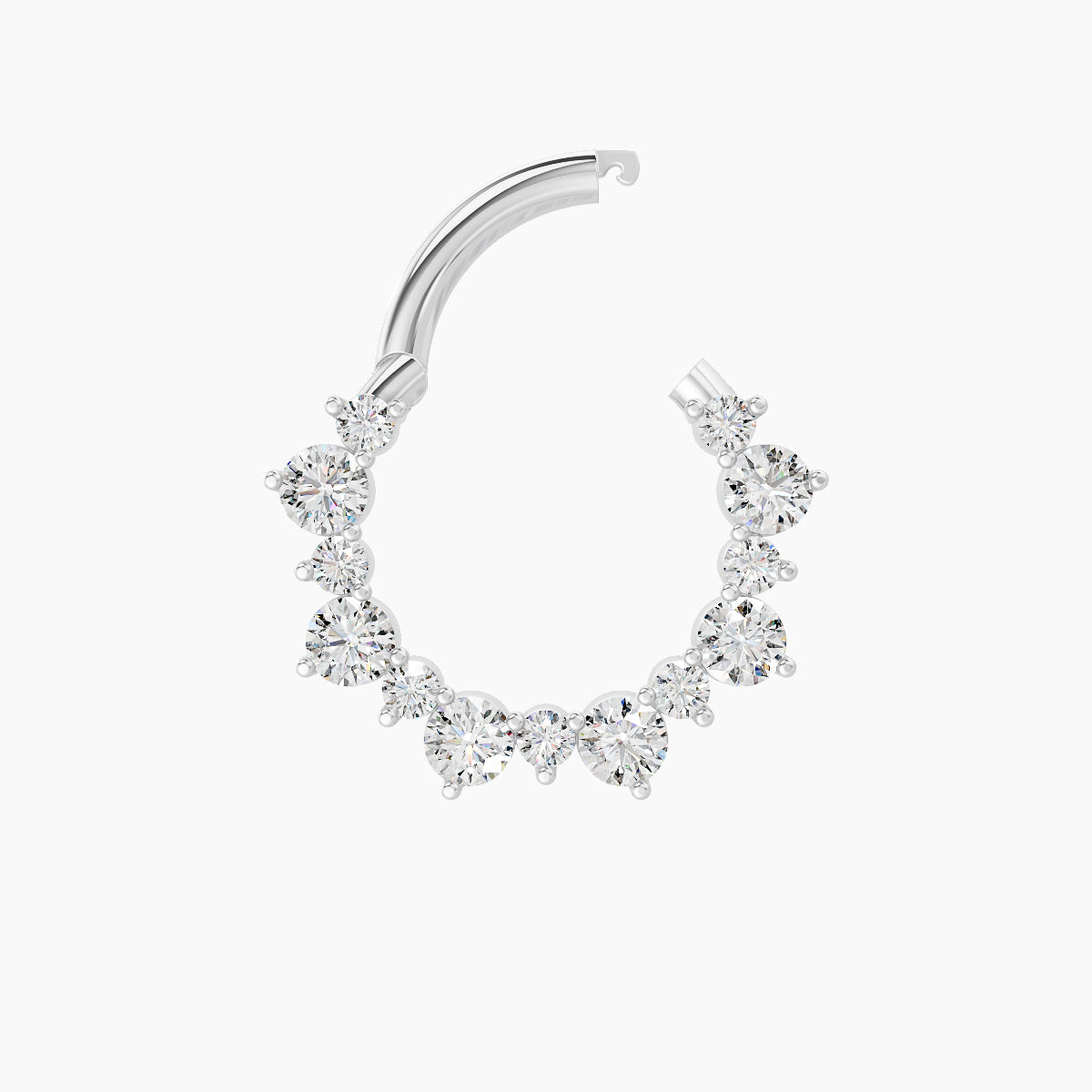 Daphne | 18k White Gold 8 mm Diamond Daith Piercing