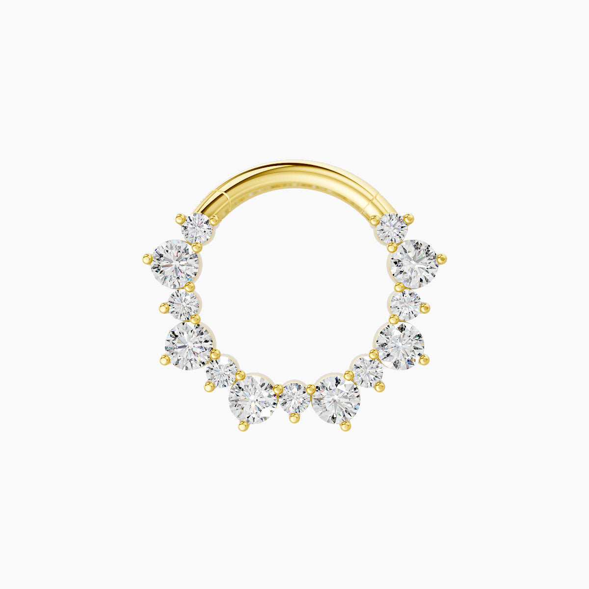 Daphne | 18k Yellow Gold 8 mm Diamond Daith Piercing