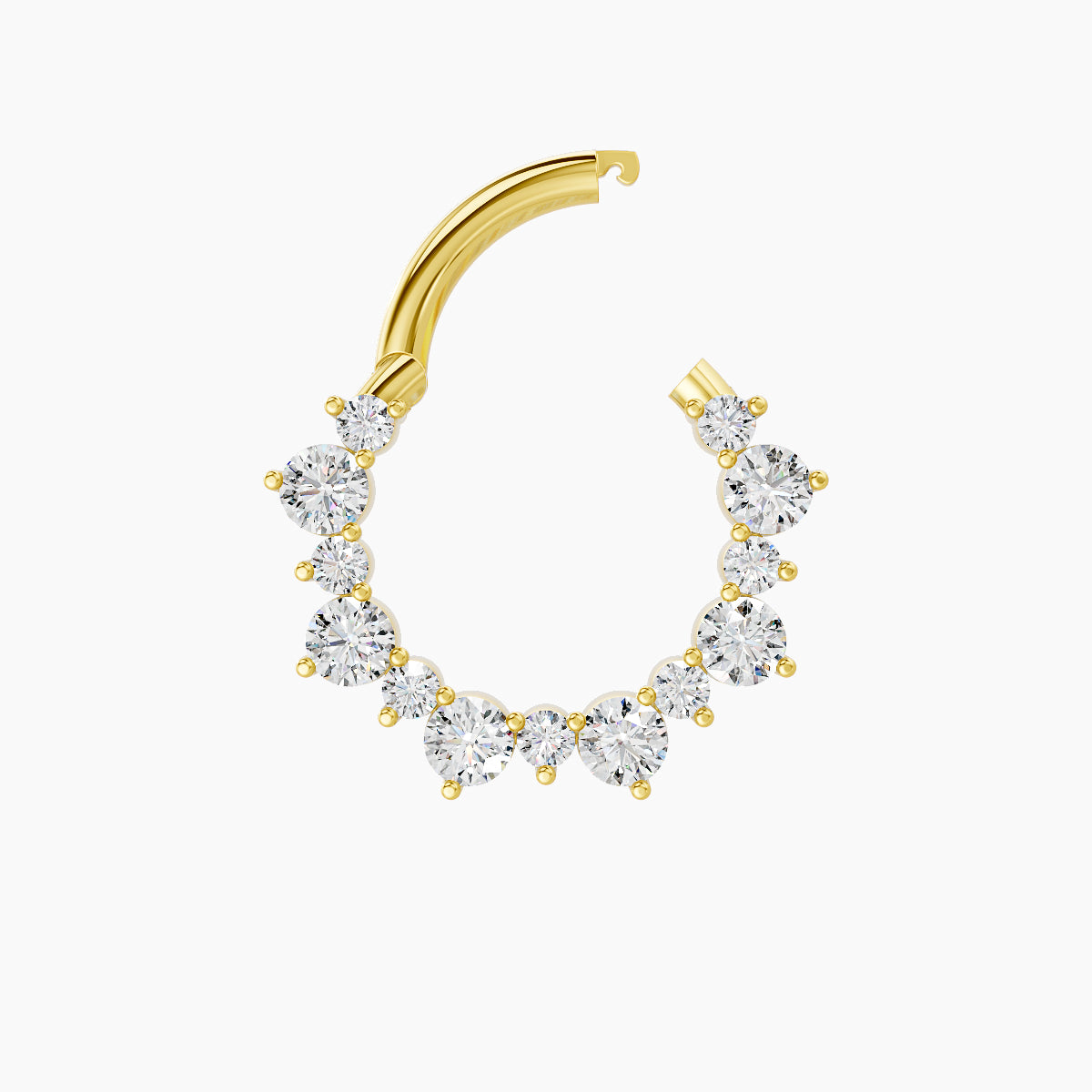 Daphne | 18k Yellow Gold 8 mm Diamond Daith Piercing
