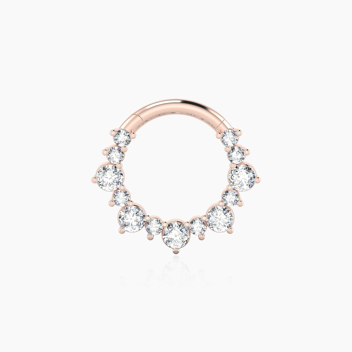 Daphne | 18k Rose Gold 8 mm Diamond Daith Piercing
