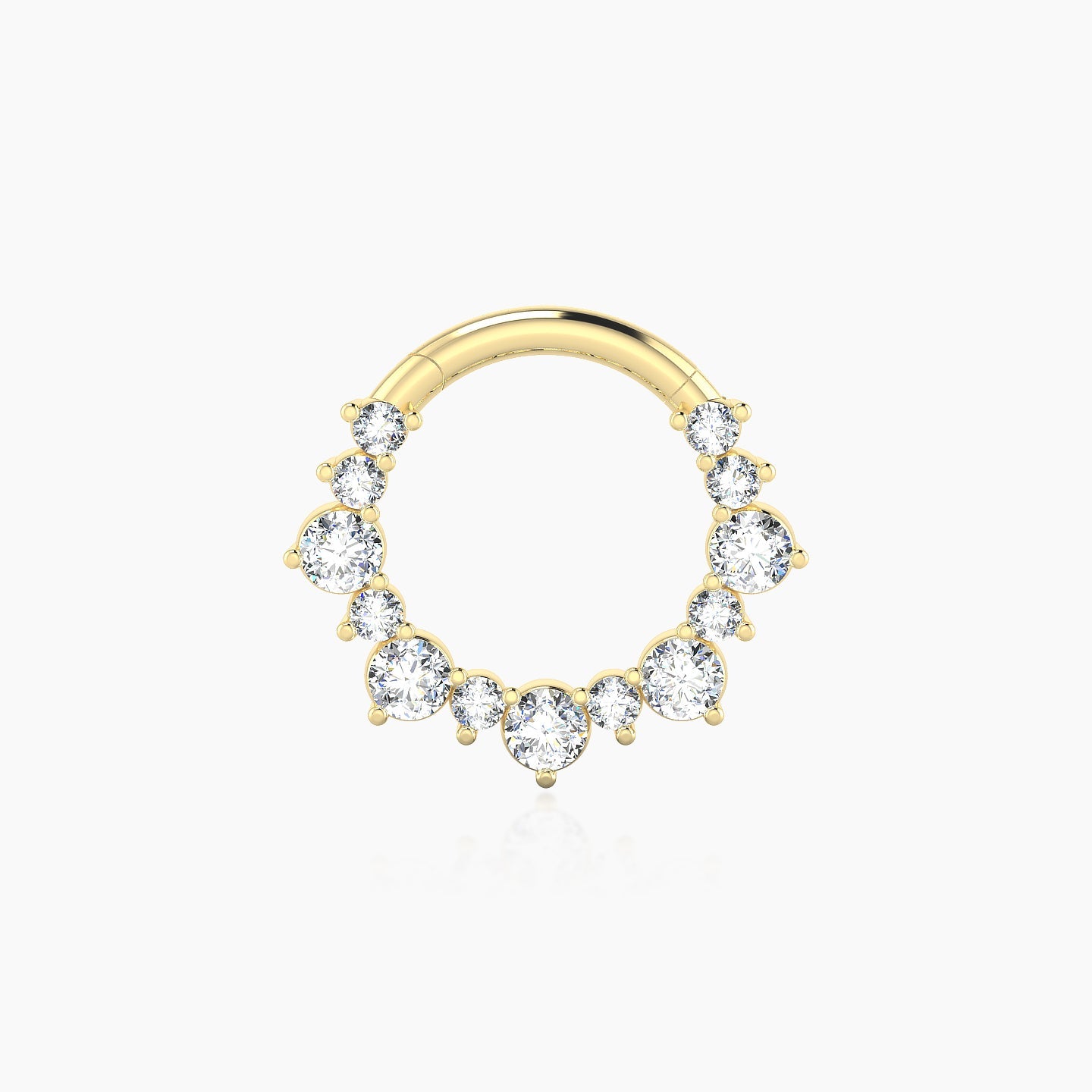 Daphne | 18k Yellow Gold 8 mm Diamond Daith Piercing