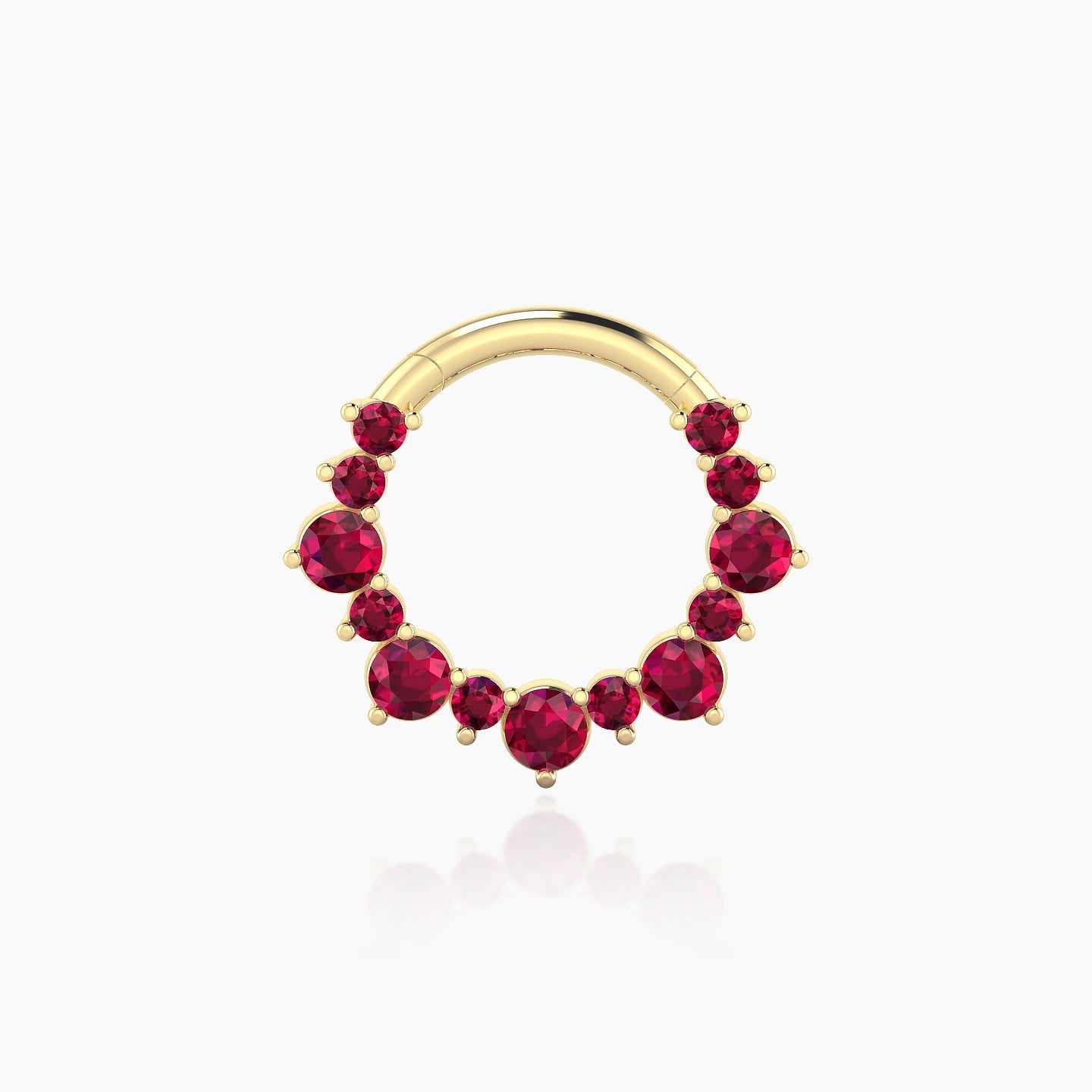 Daphne | 18k Yellow Gold 8 mm Ruby Daith Piercing