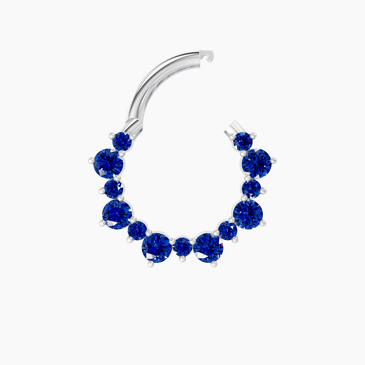 Daphne | 18k White Gold 8 mm Sapphire Septum Piercing
