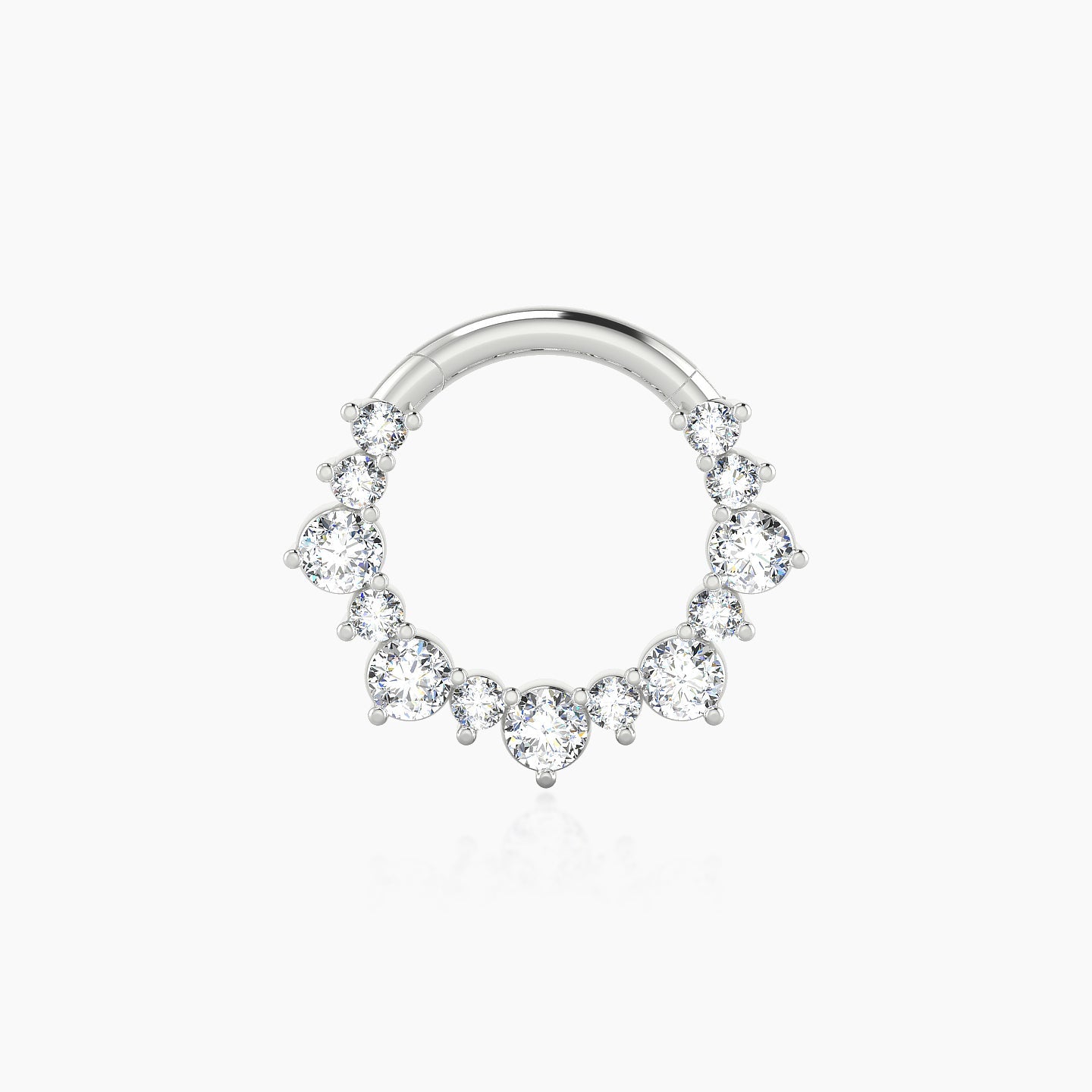Daphne | 18k White Gold 8 mm Diamond Septum Piercing