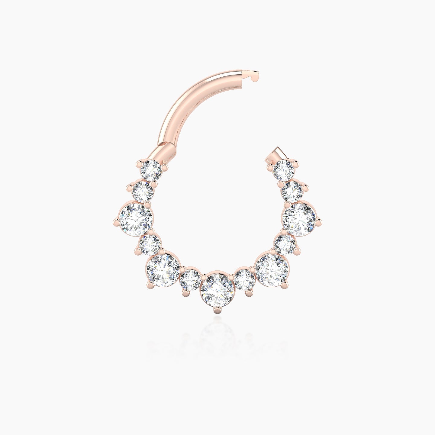 Daphne | 18k Rose Gold 8 mm Diamond Septum Piercing