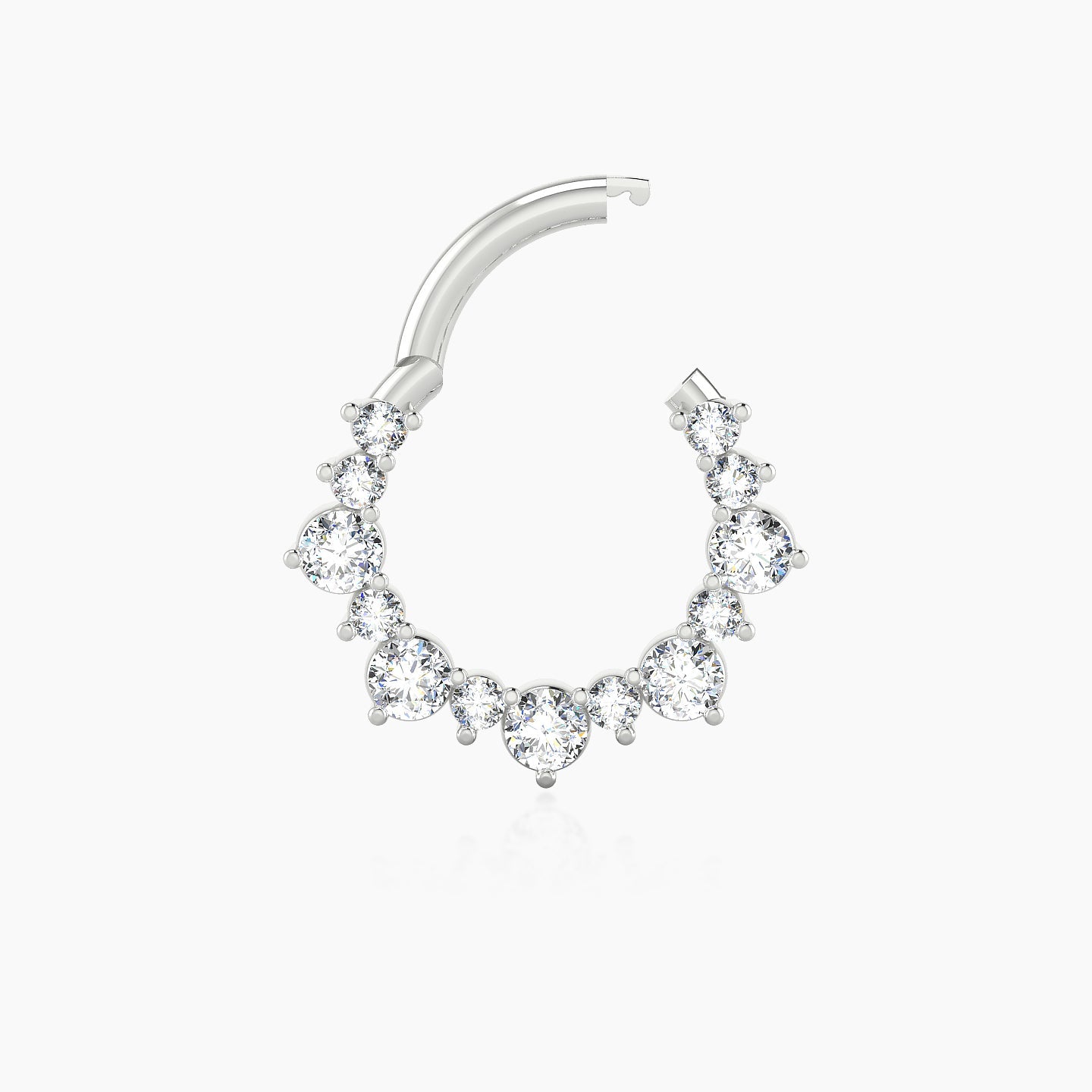 Daphne | 18k White Gold 8 mm Diamond Septum Piercing