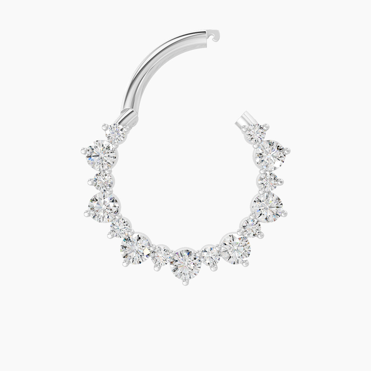 Daphne | 18k White Gold 9.5 mm Diamond Daith Piercing