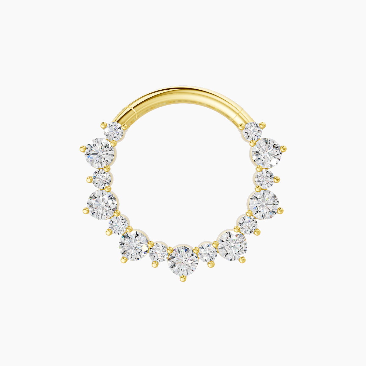 Daphne | 18k Yellow Gold 9.5 mm Diamond Daith Piercing