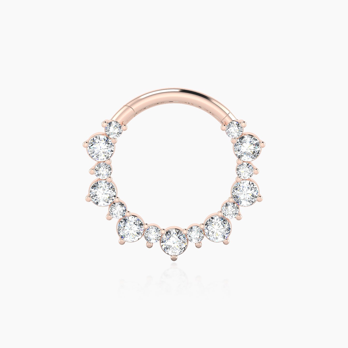 Daphne | 18k Rose Gold 9.5 mm Diamond Daith Piercing