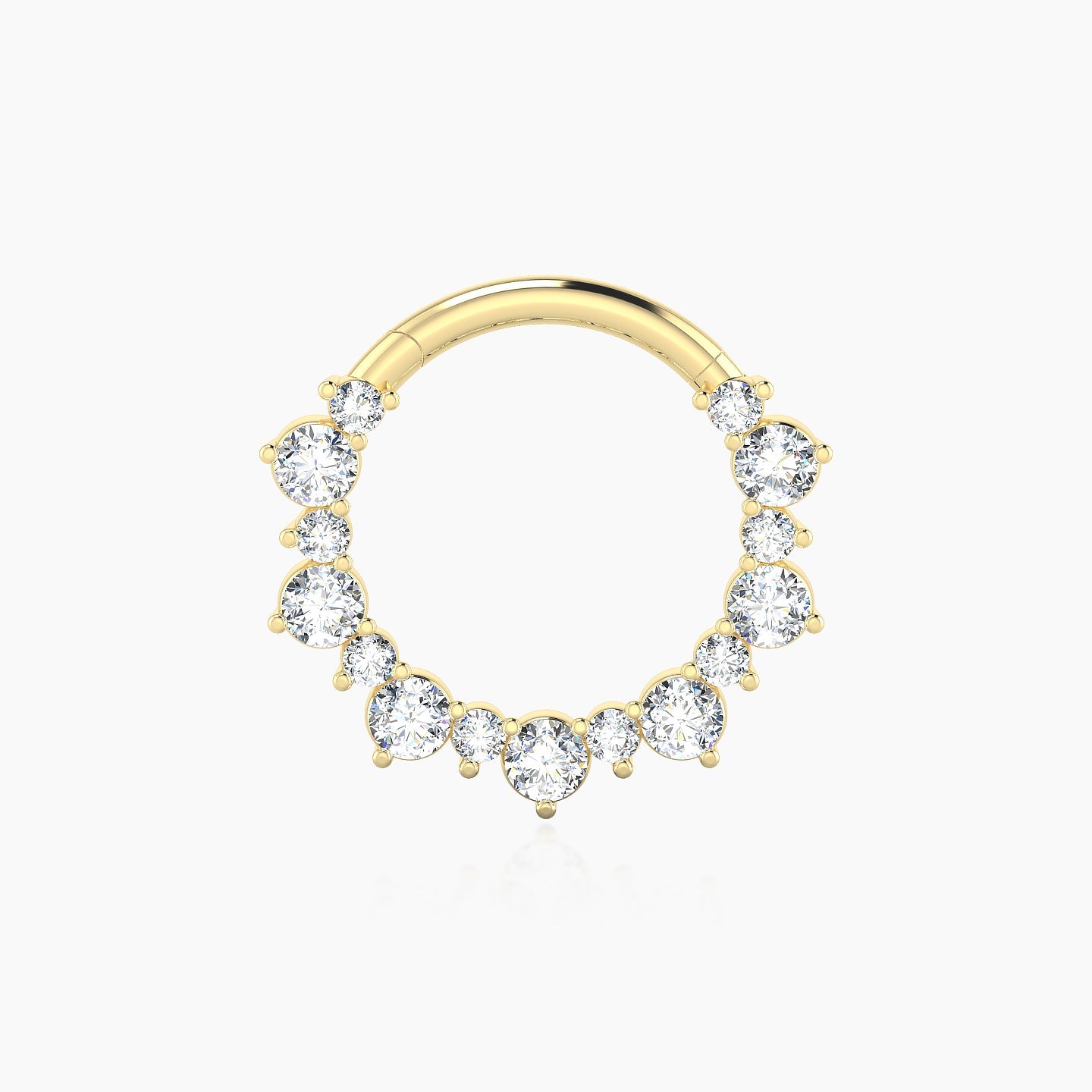 Daphne | 18k Yellow Gold 9.5 mm Diamond Daith Piercing