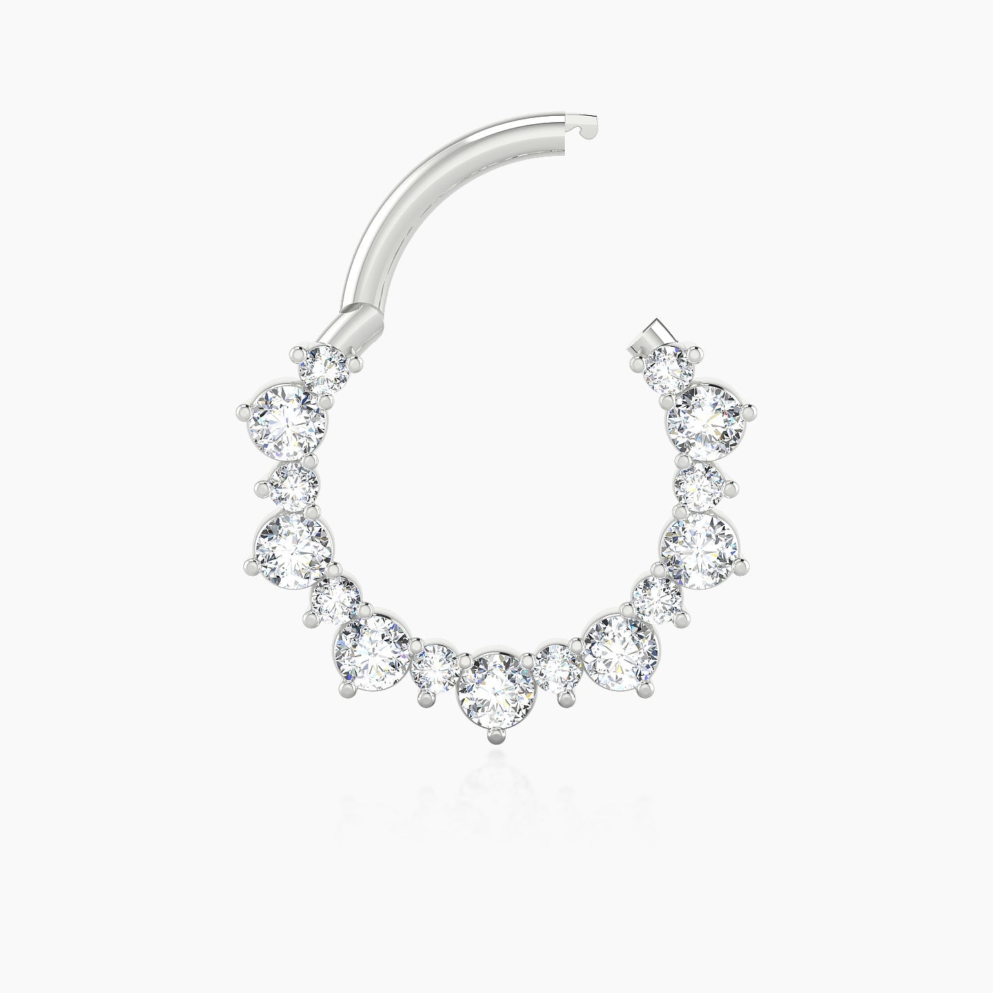 Daphne | 18k White Gold 9.5 mm Diamond Daith Piercing