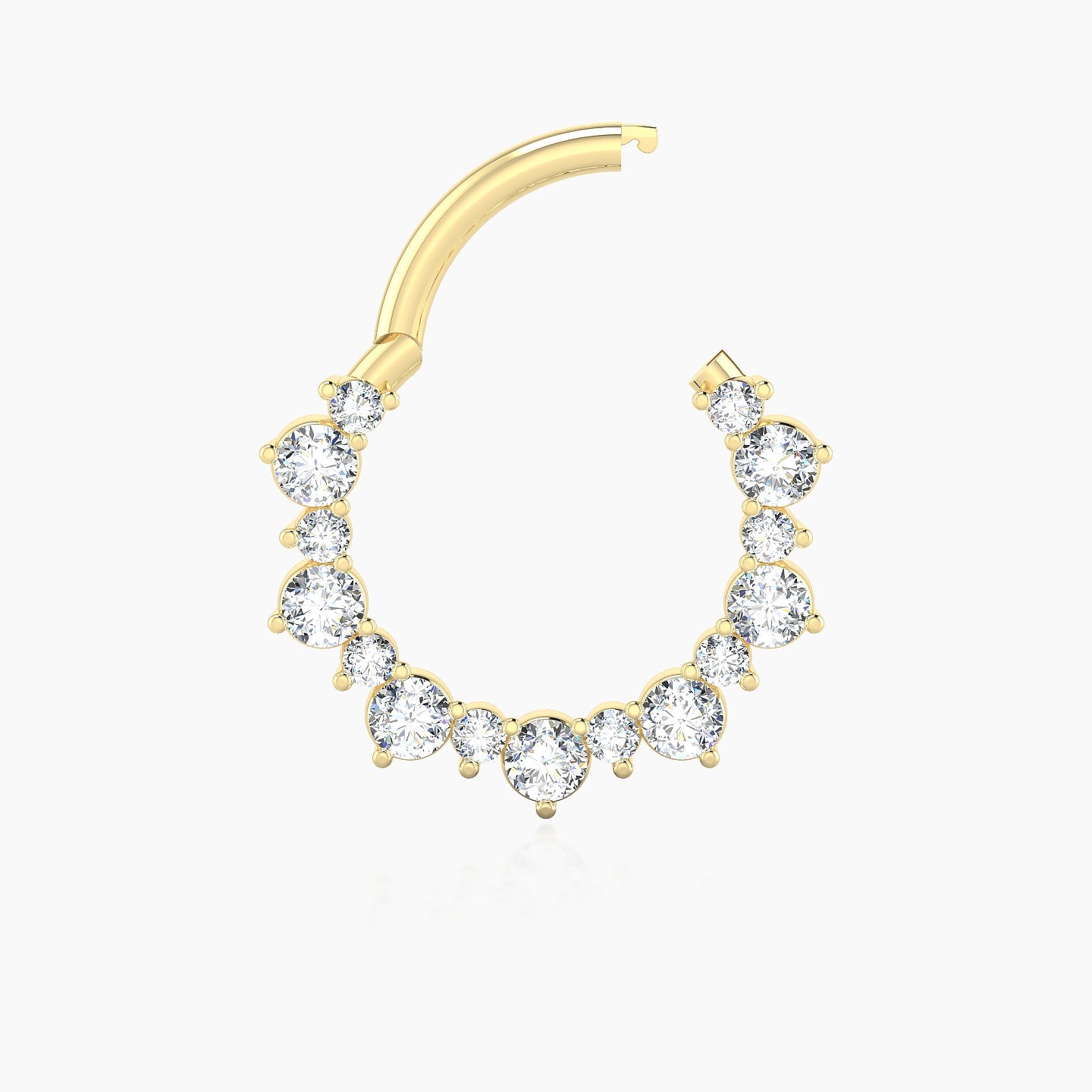 Daphne | 18k Yellow Gold 9.5 mm Diamond Daith Piercing