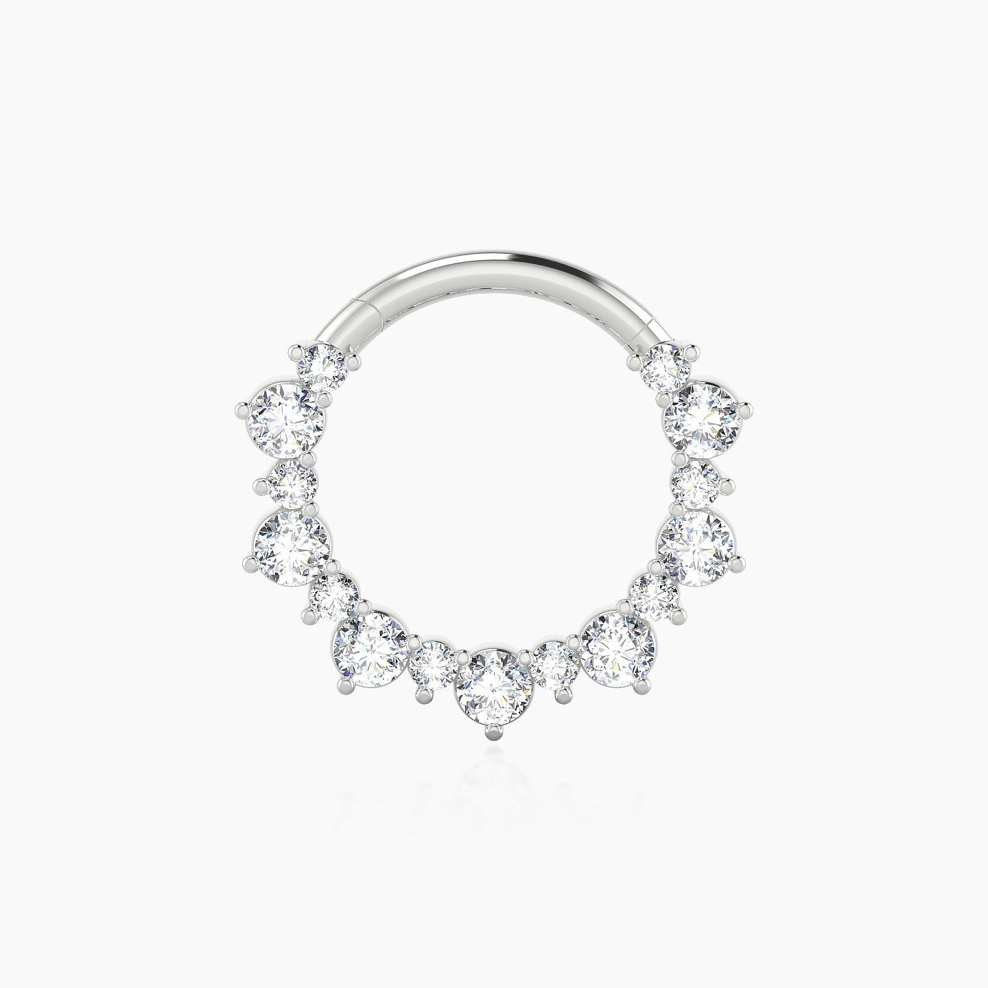 Daphne | 18k White Gold 9.5 mm Diamond Septum Piercing