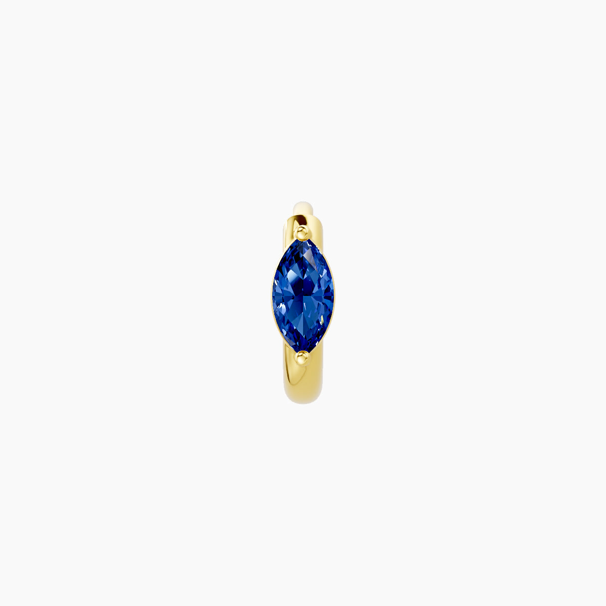 Dea | 18k Yellow Gold 5 mm Marquise Sapphire Hoop Piercing