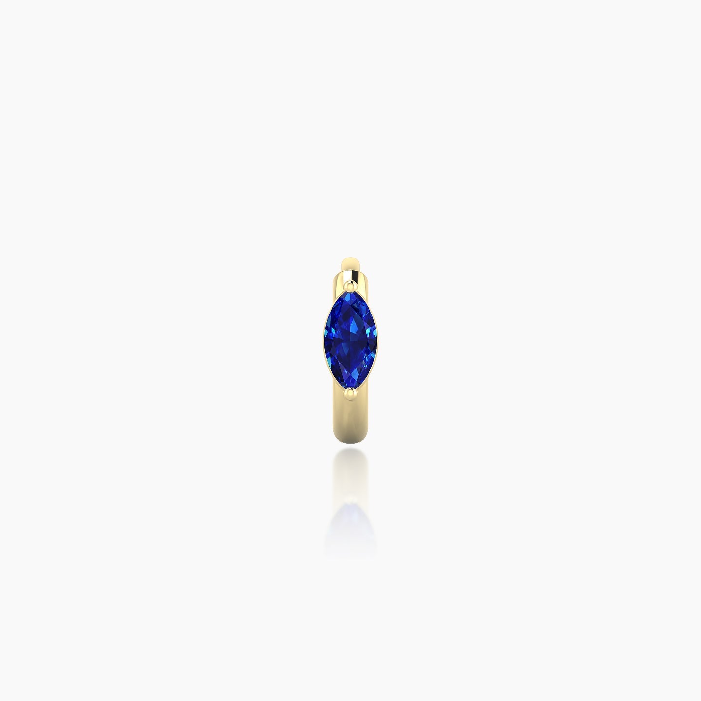 Dea | 18k Yellow Gold 5 mm Marquise Sapphire Hoop Piercing