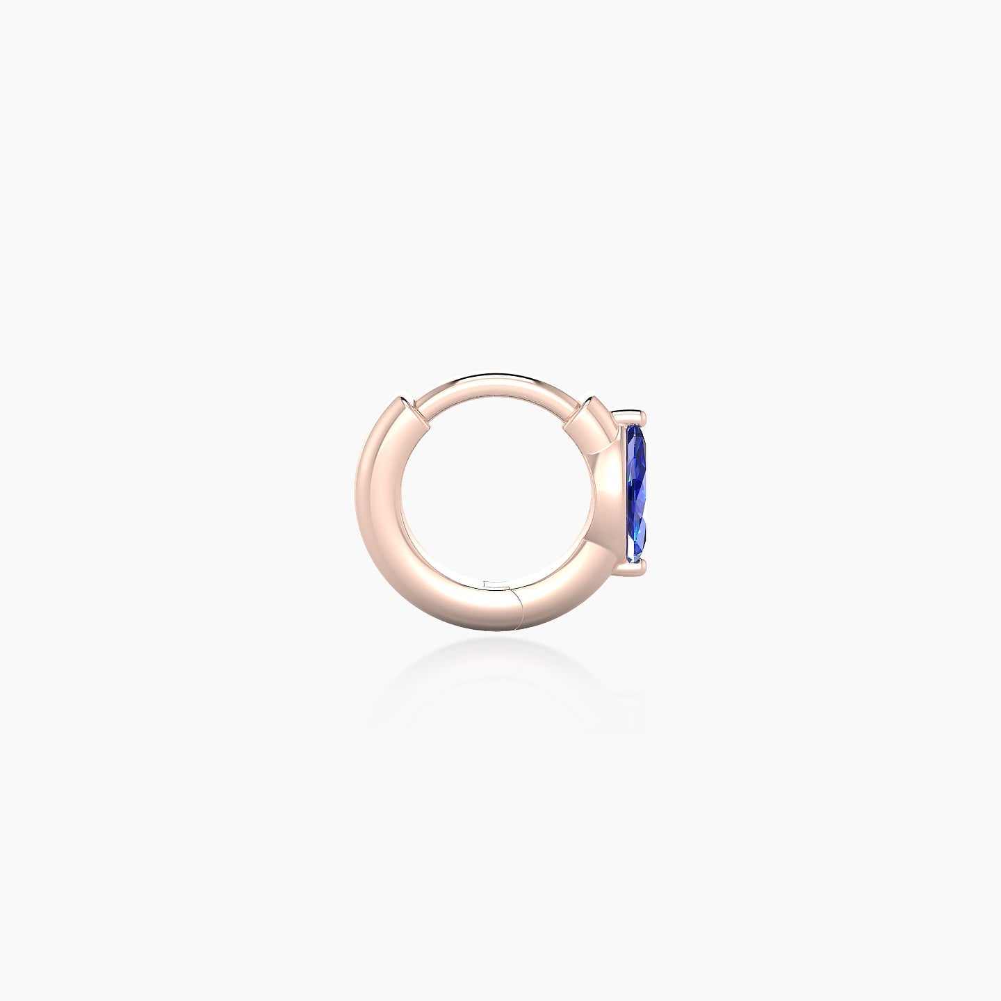 Dea | 18k Rose Gold 5 mm Marquise Sapphire Hoop Piercing