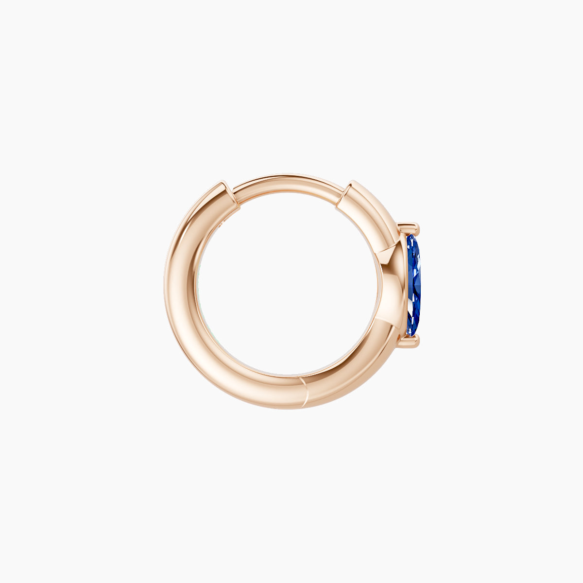 Dea | 18k Rose Gold 6.5 mm Marquise Sapphire Hoop Piercing
