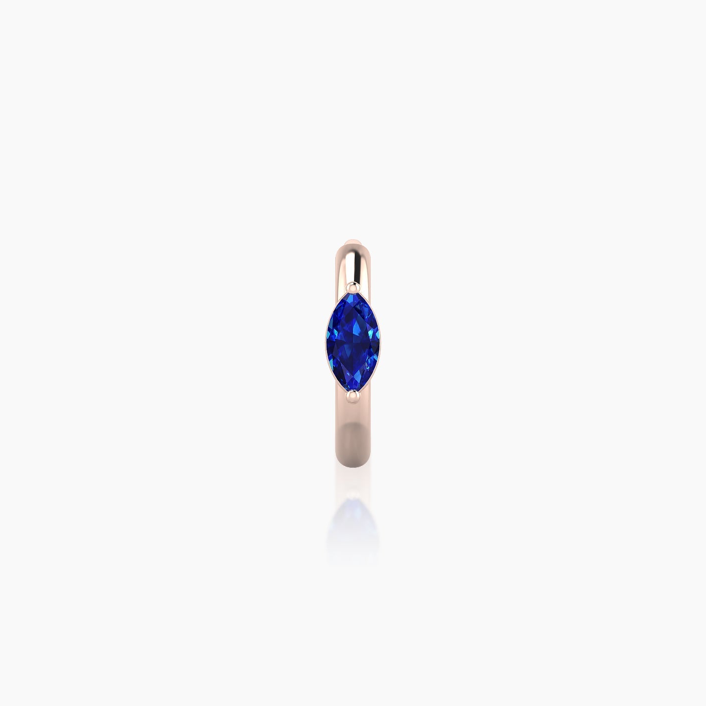 Dea | 18k Rose Gold 6.5 mm Marquise Sapphire Hoop Piercing