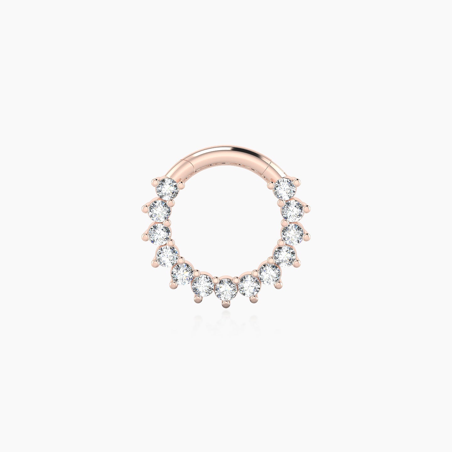 Delia | 18k Rose Gold 6.5 mm Diamond Daith Piercing