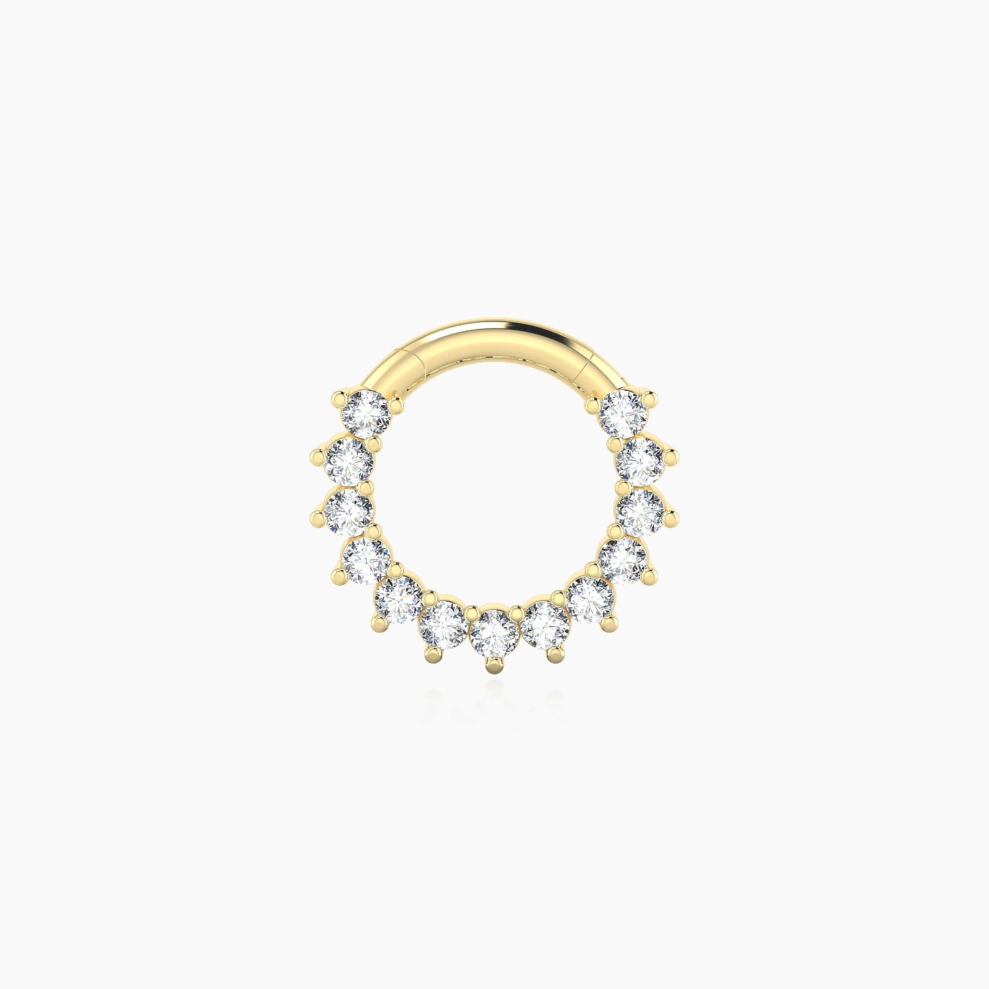 Delia | 18k Yellow Gold 6.5 mm Diamond Daith Piercing
