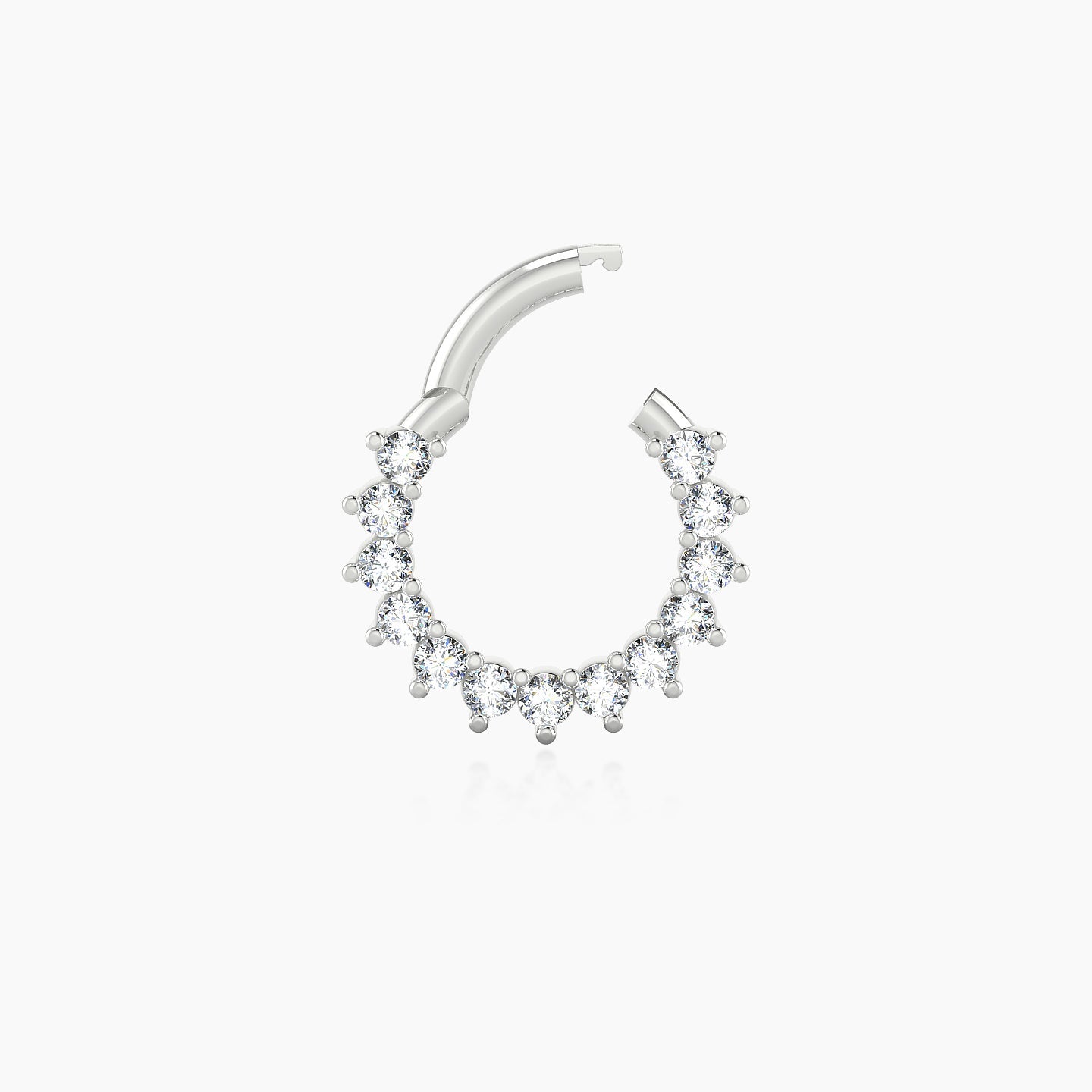 Delia | 18k White Gold 6.5 mm Diamond Daith Piercing