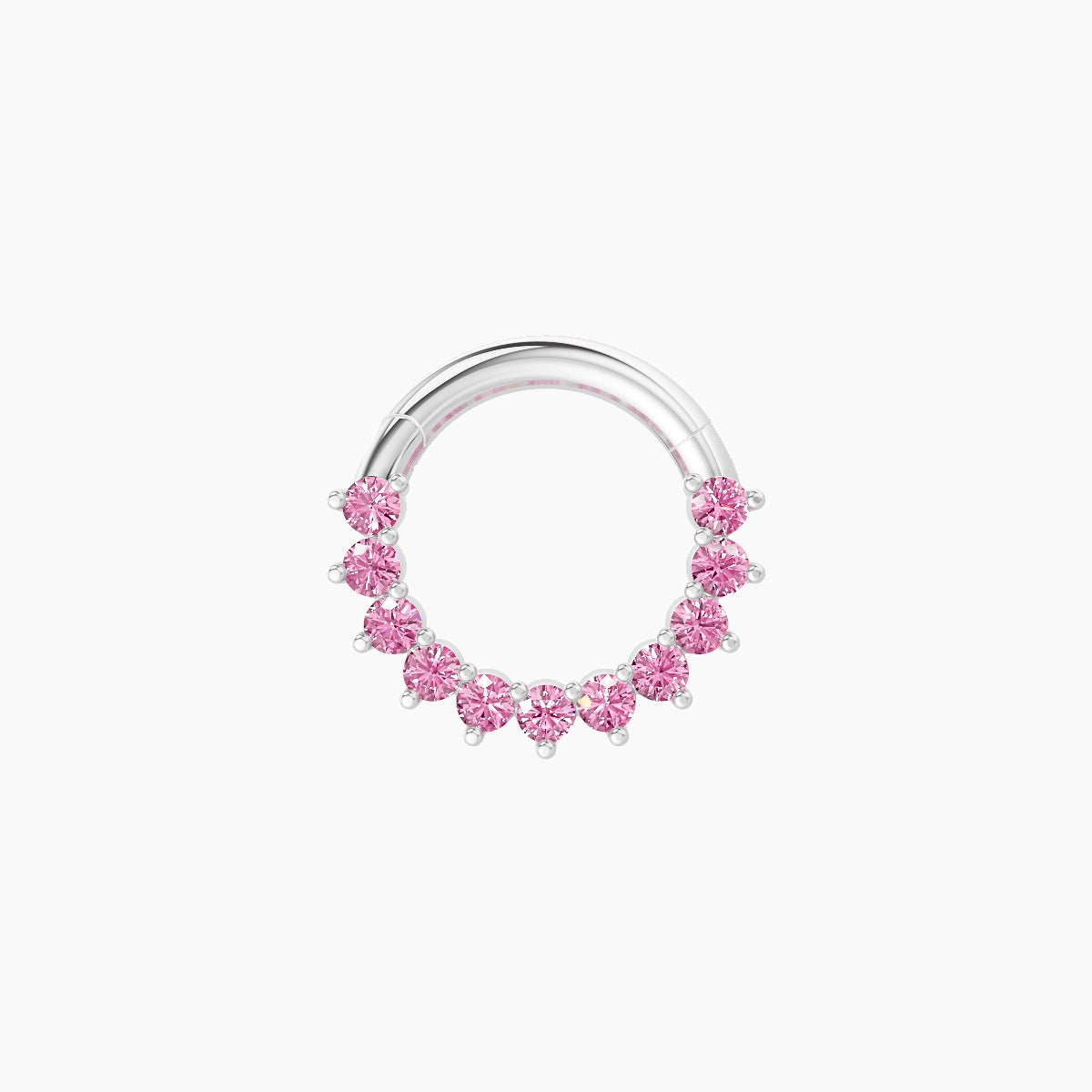 Delia | 18k White Gold 6.5 mm Pink Sapphire Septum Piercing