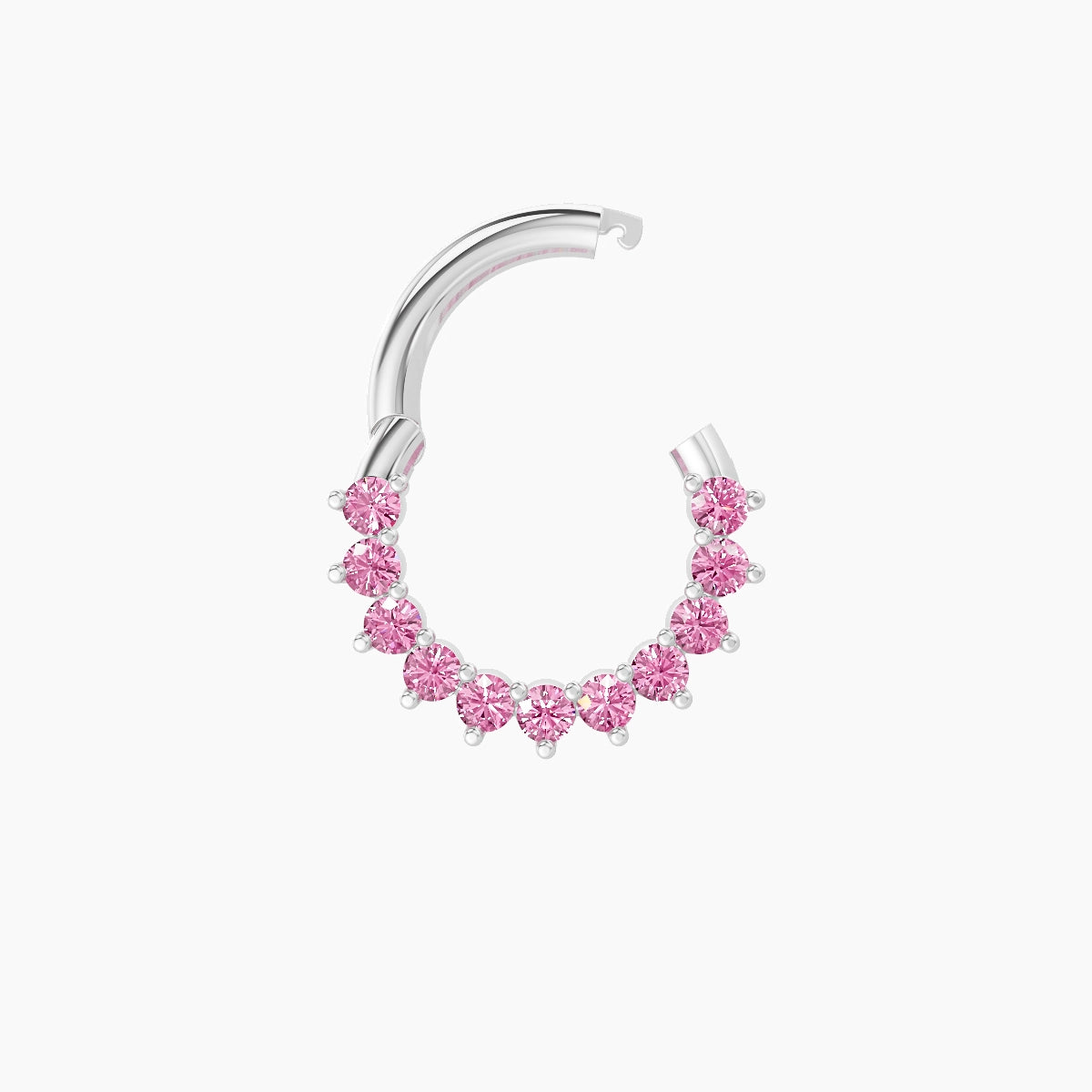 Delia | 18k White Gold 6.5 mm Pink Sapphire Septum Piercing
