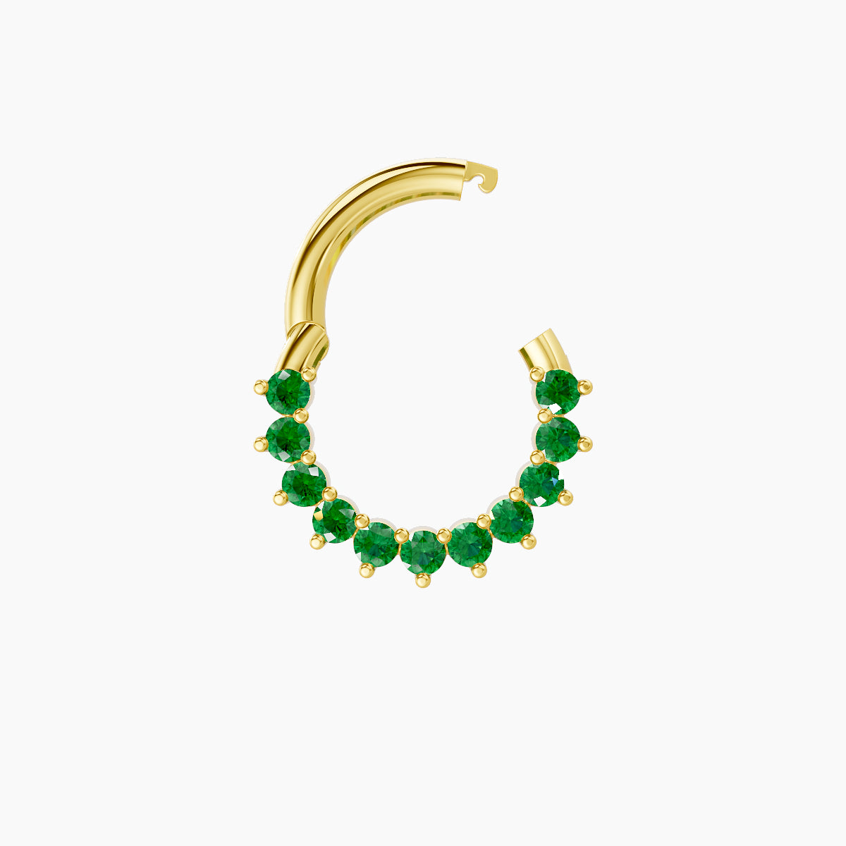 Delia | 18k Yellow Gold 6.5 mm Emerald Septum Piercing