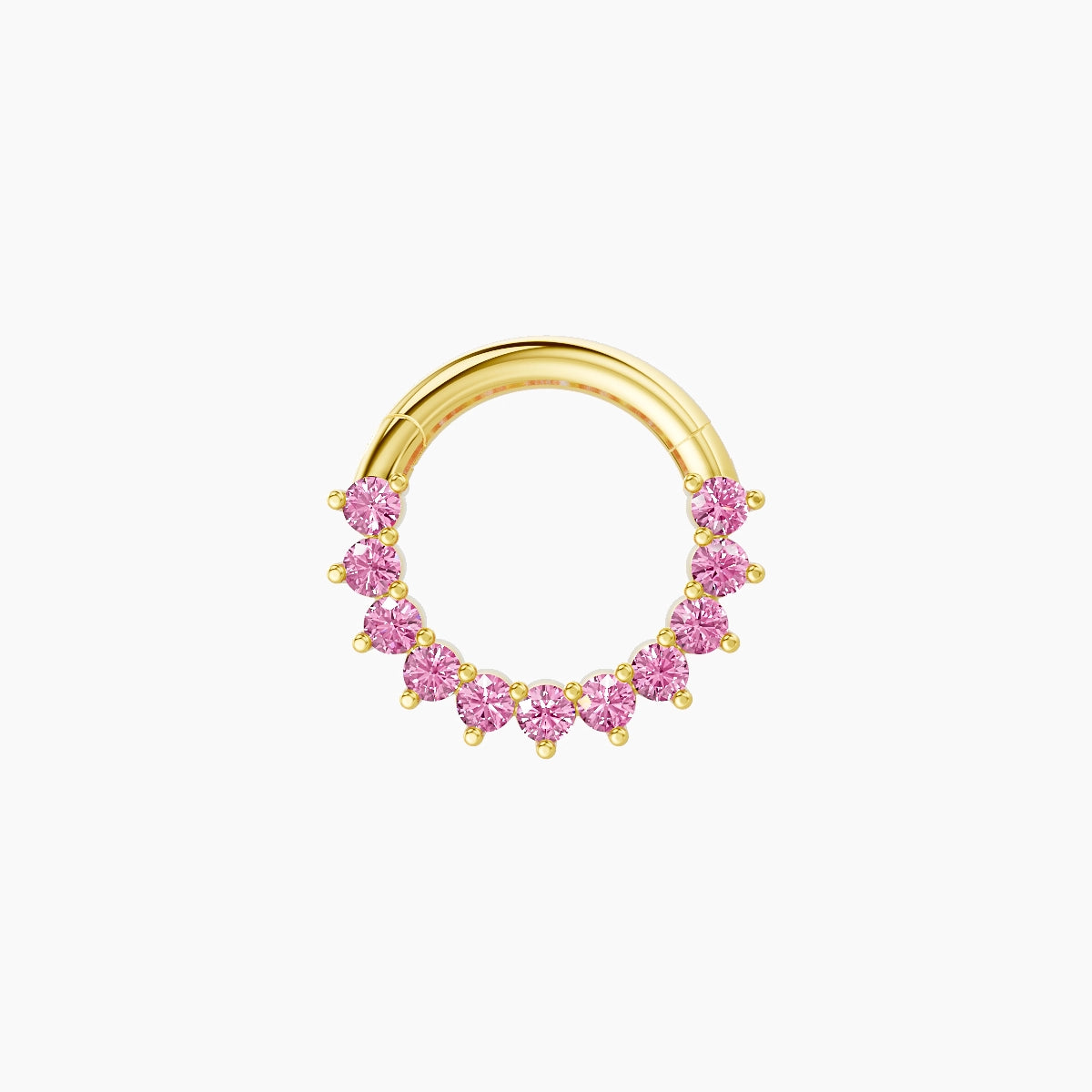 Delia | 18k Yellow Gold 6.5 mm Pink Sapphire Septum Piercing