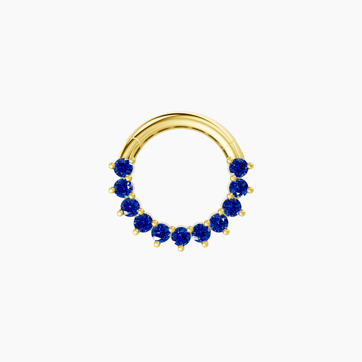 Delia | 18k Yellow Gold 6.5 mm Sapphire Septum Piercing