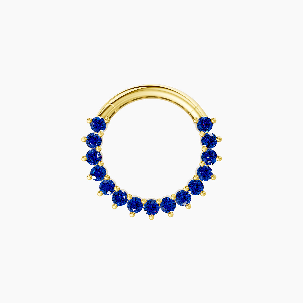 Delia | 18k Yellow Gold 8 mm Sapphire Daith Piercing