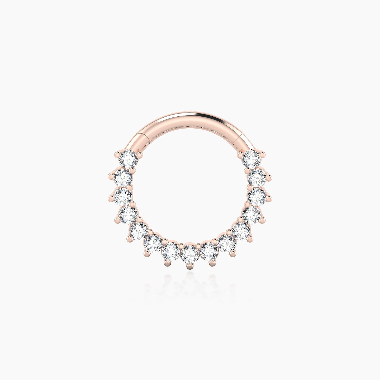 Delia | 18k Rose Gold 8 mm Diamond Daith Piercing
