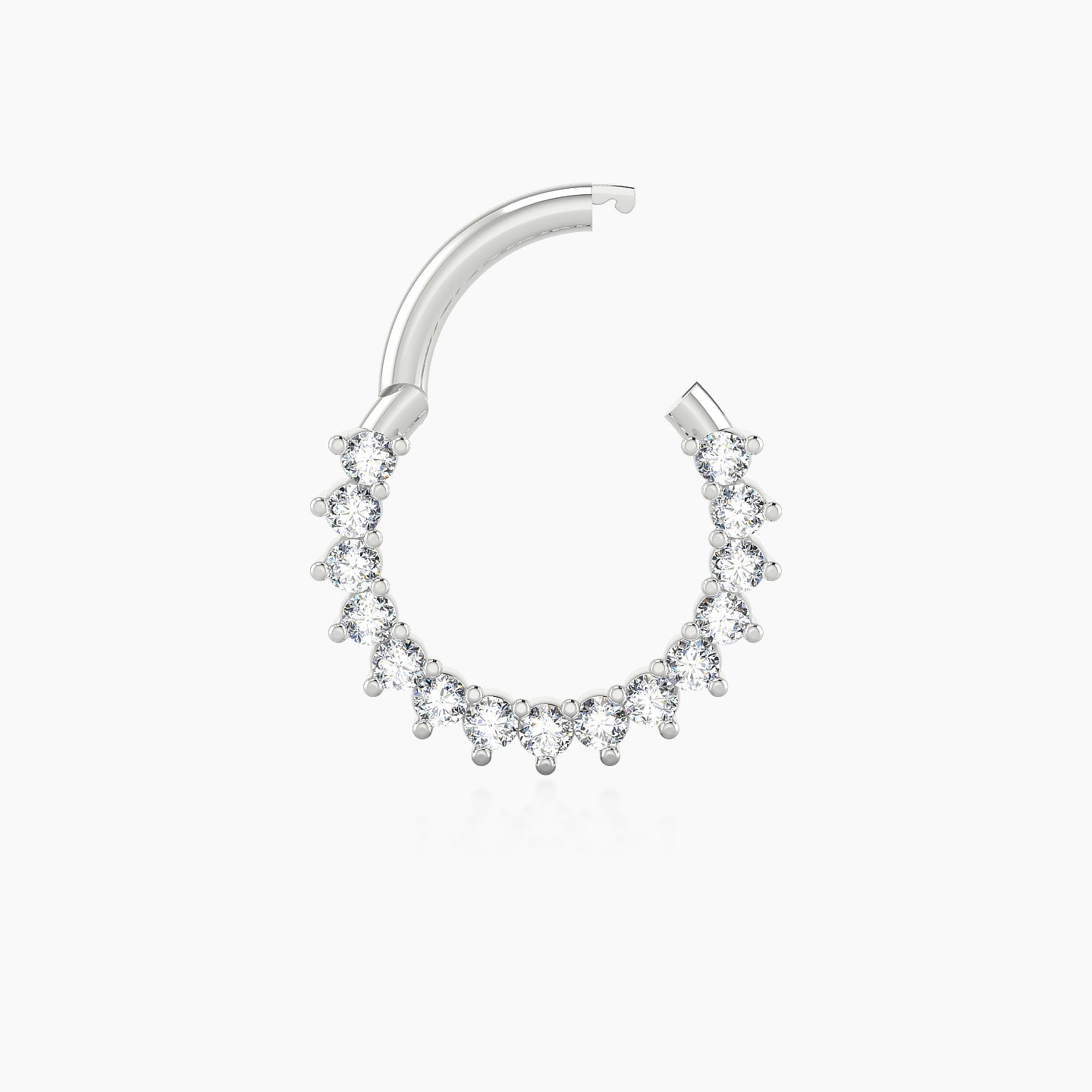 Delia | 18k White Gold 8 mm Diamond Daith Piercing