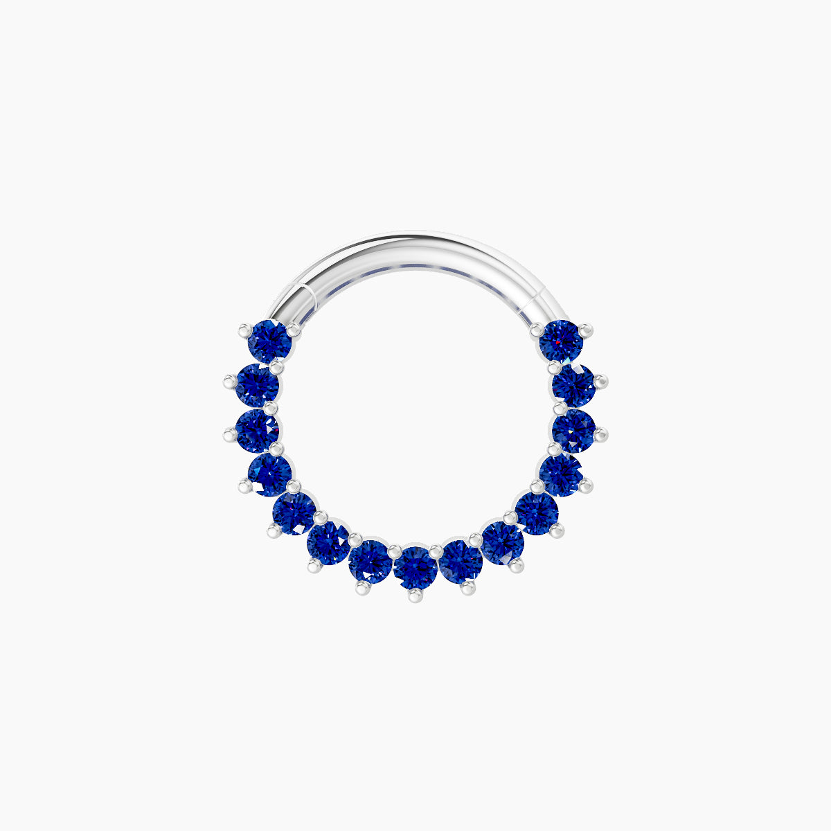 Delia | 18k White Gold 8 mm Sapphire Septum Piercing