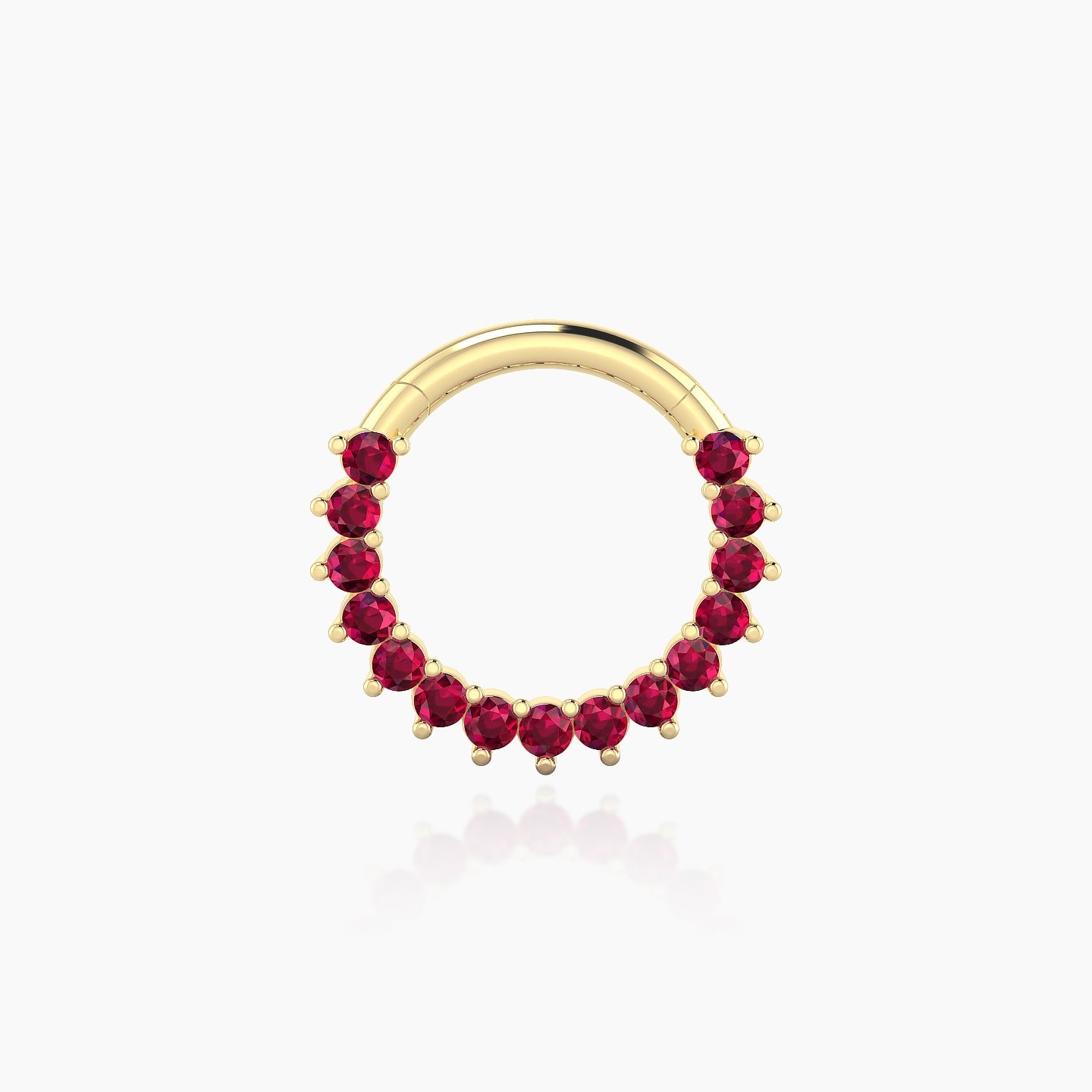 Delia | 18k Yellow Gold 8 mm Ruby Septum Piercing