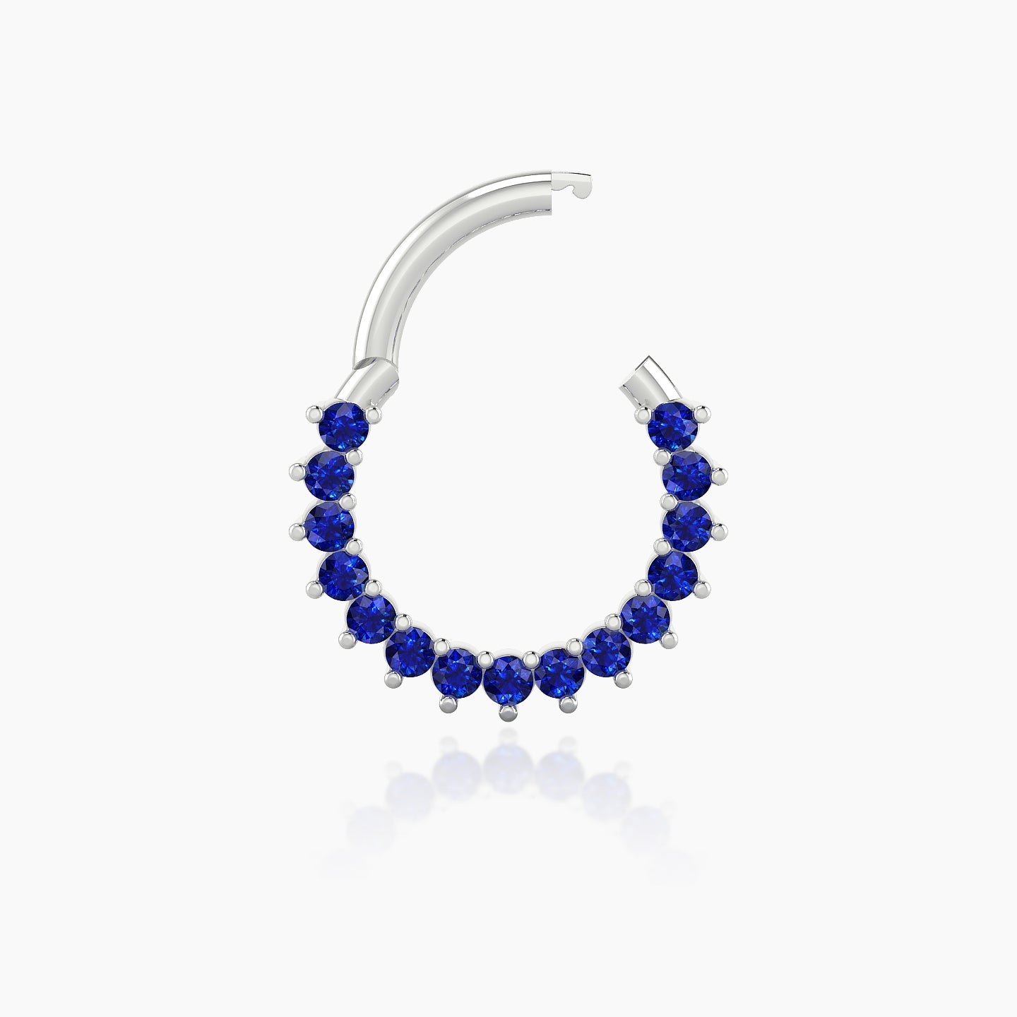 Delia | 18k White Gold 8 mm Sapphire Septum Piercing