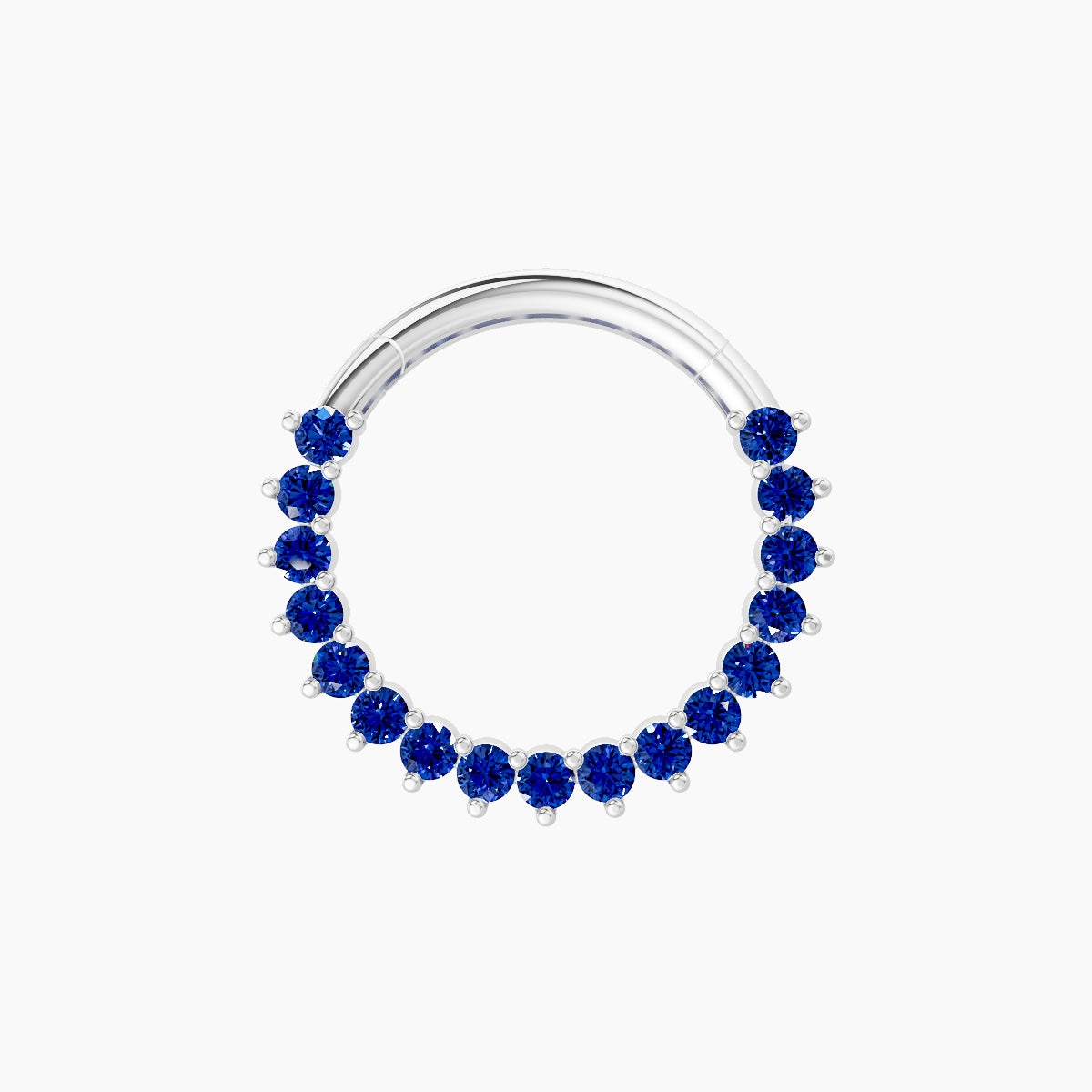 Delia | 18k White Gold 9.5 mm Sapphire Septum Piercing